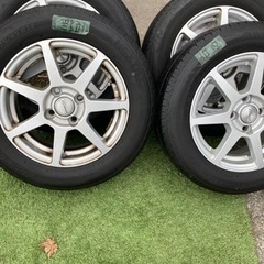 ブリヂストン夏タイヤアルミホイール付き４本セット１７５-65-１４