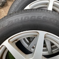 ブリヂストン夏タイヤアルミホイール付き４本セット１７５-65-１４の画像