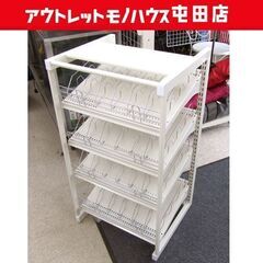 スチールラック ワインラック/ボトル収納ワゴン キャスター付き ...