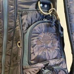 【お話中】ゴルフバックとクラブの画像
