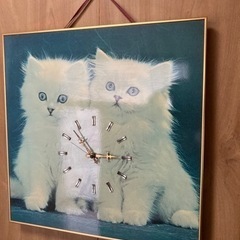 「子ネコ写真の掛時計」要りませんか？の画像