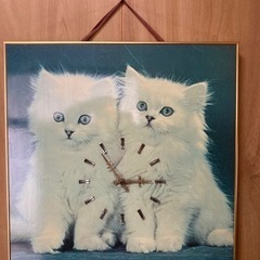 「子ネコ写真の掛時計」要りませんか？の画像