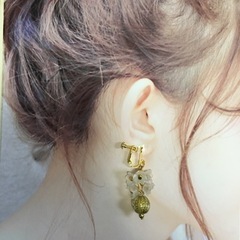 ハンドメイド　イヤリング　ピアス①
