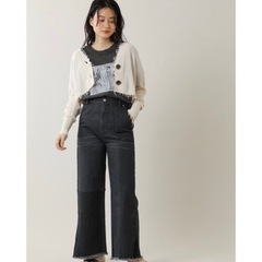 ROSE BUD ローズバッド パッチワークデニムパンツの画像