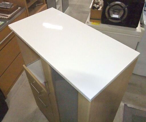 ミドルレンジボード ナチュラル系 幅80×高115cm 食器棚 収納 家具 キッチン 札幌市東区 新道東店