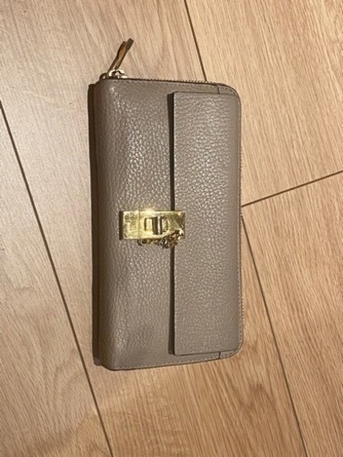 Chloe ドリュー　ラウンドファスナー　長財布　グレー