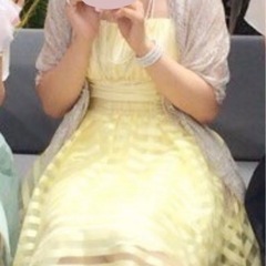 AIMER パーティードレス イエロー ミディアム丈の画像
