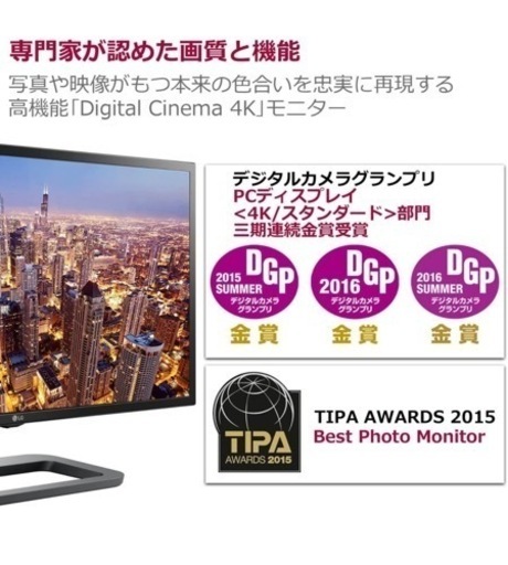 LG 31inch 4K液晶モニター