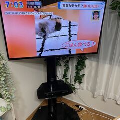 【中古美品】40型テレビ、Blu-rayプレイヤー、テレビスタンドセット