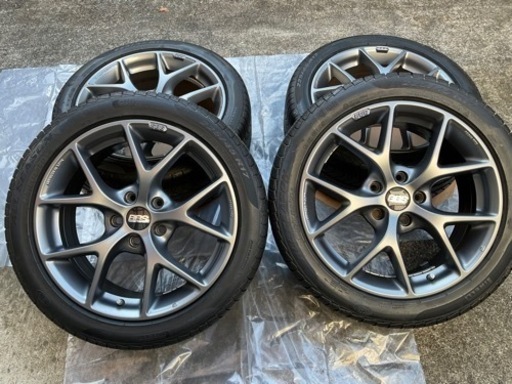 ホイール（BBS）SR005 17inchi 7.5J ET45、４本セット＆ボルト付