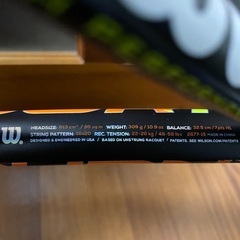 テニスラケット＆ケース ウィルソン BURN95  309g  Wilson ハイパフォーマンスカーボンファイバー high performance carbon fiber  X2 shaft 錦織圭選手の画像