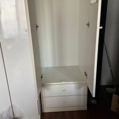 状態良☆引き出しつきワードローブ  60×180の画像