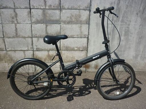 ☆折りたたみ自転車 20インチ SMT ブラック 切り替え無し SAIMOTO BICYCLE フォールディングバイク 黒 サイモト自