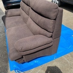 ソファ　3人掛け　ブラウン　ツイード素材の画像