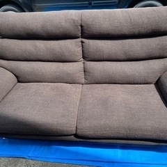 ソファ　3人掛け　ブラウン　ツイード素材の画像