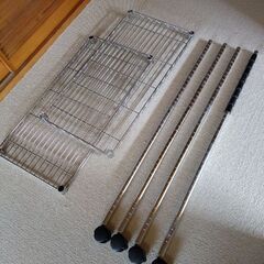 メタルラック（46×91cm、2段（H117cm））