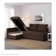 IKEA の人気商品FRIHETEN フリーヘーテンのコーナーソファベッドの画像