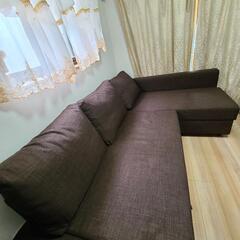 IKEA の人気商品FRIHETEN フリーヘーテンのコーナーソファベッドの画像