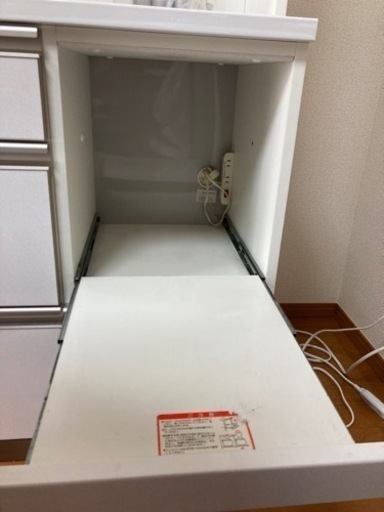 【6月末まで最終値下げ】綾野製作所製　食器棚　幅140cm ホワイトパール