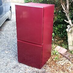 ★鮮やかなレッド！配達可！★ アクア 157L 冷凍 冷蔵庫 AQR‐16E(R)の画像
