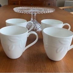 値下げしまいました！Tiffany Terraceマグカップ  アフタヌーンティーガラス皿の画像