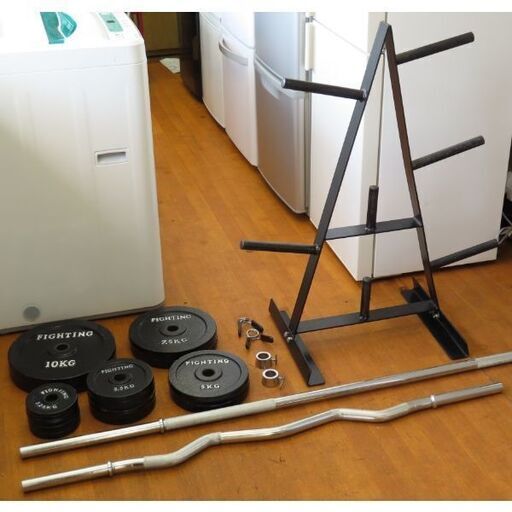 ♪ファイティングロード 60kg ウェイトプレート/レギュラーシャフト/プレートラック♪