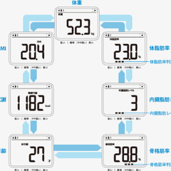 カラダスキャン(体重計、体脂肪計)オムロン⭐︎箱・説明書つきの画像