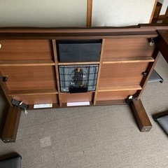 家具調こたつと座椅子4脚セットの画像