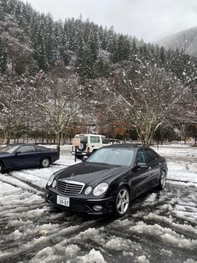 【バリ山】w211 E350アヴァンギャルドS専用純正 AMGホイール+スタッドレス純正サイズ