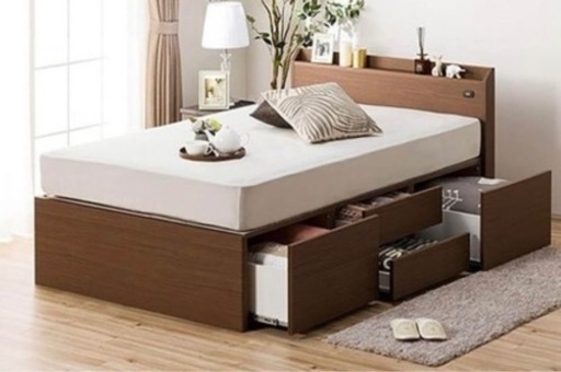 収納付き140センチ幅ベット