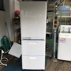 【リサイクルサービス八光　田上店　安心のか月保証　配達・設置OK】三菱　3ドア冷蔵庫 　384L　MR-CM38J-W