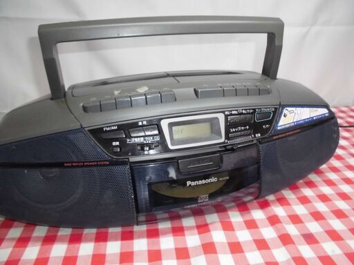 ★レア品！98年 Panasonicダブルカセット　動作OK!　テープ・CD・ラジオ　画面表示の電池4本サービスします★