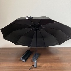 ワンタッチ折りたたみ傘 レザーケース付き