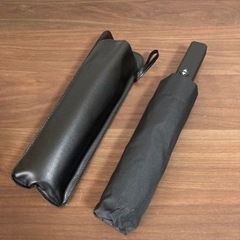 ワンタッチ折りたたみ傘 レザーケース付きの画像