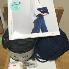 値下げしました！ズパゲッティ編み物毛糸ボタン