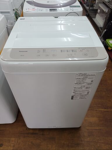 【リサイクルショップどりーむ天保山店】●2056●　パナソニック　洗濯機　高年式2021年製　容量４.５㎏　NA-F60B14