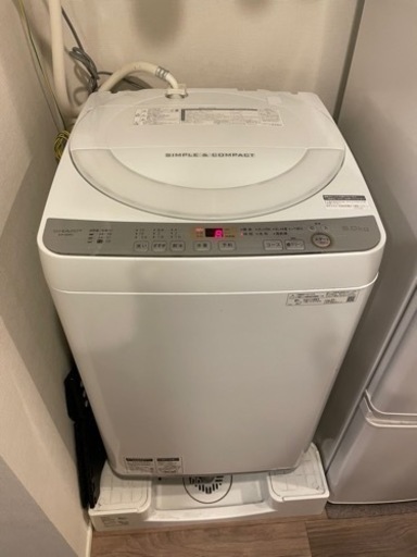 SHARP シャープ 全自動洗濯機 ES-GE6C-W 2019年製