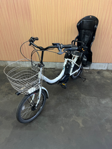 子供乗せ‼️ 電動自転車 YAMAHA バビー 20インチ 白 2人乗り 配送可能