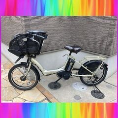 ?特価? ヤマハ　YAMAHA　パスキスミニ　電動自転車　電動アシスト自転車　中古 子供乗せ　3人乗り　20インチ　424r6