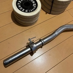 ファイティングロード　バーベル　Wシャフト 120cm ラバープレート　セット