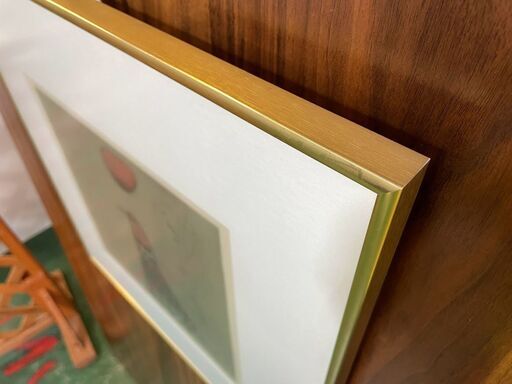 【愛品倶楽部柏店】天野邦弘 MorningMoon 木版画 リトグラフ