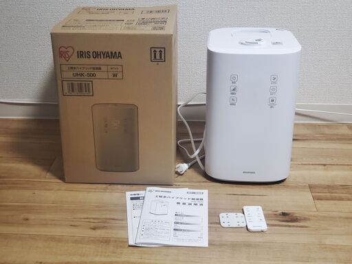 【美品】 加湿器 アイリスオーヤマ 上給水ハイブリッド式加湿器 UHK-500