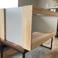 自作爬虫類木製ケージの画像