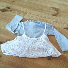 赤ちゃん baby 子供 mamaraku 重ね着風 トップス 90㎝