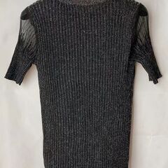 【配送・直接引渡OK】管理番号：A-176-1　 レディース　半袖　デコルテ メッシュ ラインストーン サマーセーターの画像