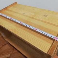 【値下げします】IKEA　木製　無垢　収納棚の画像