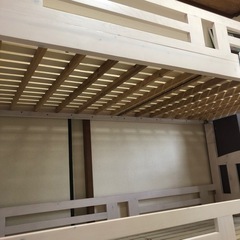 木製ホワイト二段ベッド(最終値下げ)の画像
