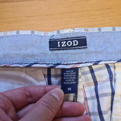 【日本未販売、美品】IZOD チェックショートパンツ、サイズ36 (1)の画像