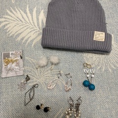 イヤリング&ニット帽