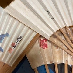 ☆昭和レトロ扇子3点セット☆中古品の画像